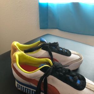 Puma tennis with platform heel. Size7